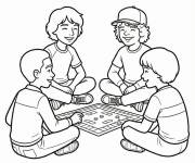 Coloriage Les petits enfants en jouant