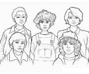 Coloriage Les protagonistes adolescentes de Stranger Things