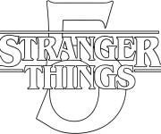Coloriage Logo de Stranger Things 5
