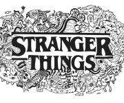 Coloriage Logo Stranger Things antistress