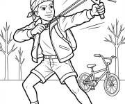 Coloriage Luca en attaquant
