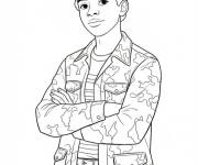 Coloriage Lucas en portrait confiant