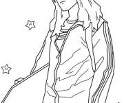 Coloriage Max avec planche &agrave; roulettes