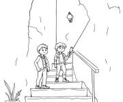 Coloriage Max et Steve de Stranger things de cartoon