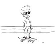 Coloriage Max Mayfield style dessin anim&eacute;