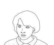 Coloriage Mike pensif