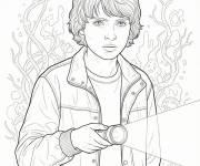 Coloriage Mike tenant sa torche