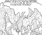 Coloriage Monstres terrifiants de Stranger Things