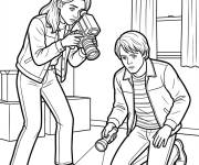 Coloriage Nancy et Jonathan de Stranger Things