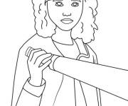 Coloriage Nancy Wheeler avec lampe de poche