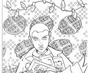 Coloriage Onze de Stranger Things grande section