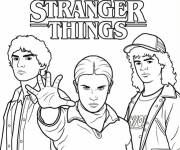 Coloriage Onze, Mike et Dustin