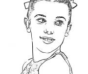 Coloriage Onze souriante