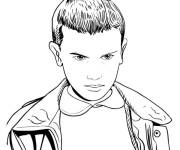 Coloriage Onze Stranger Things facile