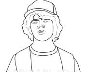 Coloriage Personnage Dustin Stranger Things saison 4