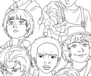 Coloriage Personnages de Stranger Things