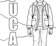 Coloriage Portrait de Lucas Sinclair