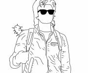 Coloriage Portrait facile de Steve Stranger Things 2