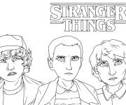 Coloriage Principaux de Stranger Things pour enfants