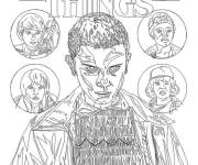 Coloriage Protagonistes principaux de Stranger Things