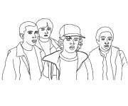Coloriage et dessins gratuit Quatre personnages de Stranger Things à imprimer