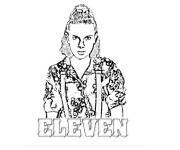 Coloriage R&eacute;aliste Eleven dans Stranger Things