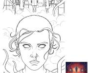 Coloriage Sc&egrave;ne d'attaque de Stranger Things