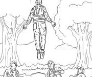 Coloriage Sc&egrave;ne du pouvoir de Max dans Stranger Things
