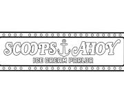 Coloriage Scoops Ahoy Ice Cream Parlor Stanger Things
