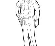 Coloriage et dessins gratuit Sh&eacute;rif de Stranger Things à imprimer
