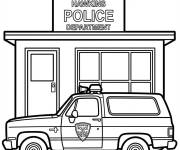 Coloriage Station de Police Hawkins