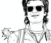 Coloriage Steve de Stranger Things