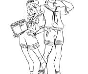 Coloriage Steve et Robin de Stranger Things