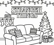 Coloriage Stranger Things de Noel