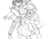 Coloriage Stranger Things en sketch
