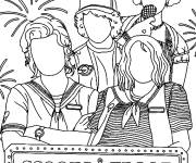 Coloriage Stranger Things Scoops Troop