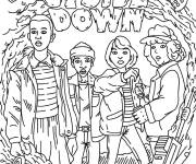 Coloriage Stranger Things un voyage au-del&agrave; de l'envers
