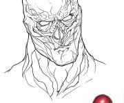 Coloriage T&ecirc;te de Vecna
