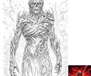 Coloriage Vecna qui fait peur