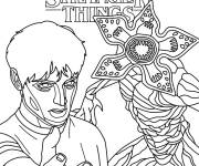 Coloriage Will Byers et Demogorgon