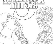 Coloriage Will contre Vecna dans Strange Things 5