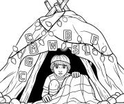 Coloriage Will sous la tente