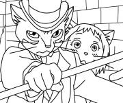 Coloriage Anime de Studio Ghibli Le Retour du Chat