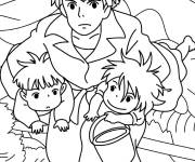 Coloriage Anime de Studio Ghibli Ponyo