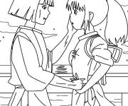Coloriage Anime de Studio Ghibli Voyage de Chihiro