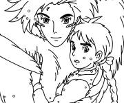 Coloriage Anime Le Ch&acirc;teau ambulant r&eacute;alis&eacute; par Studio Ghibli