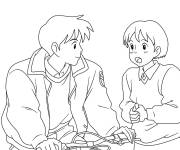 Coloriage Anime Murmure du coeur