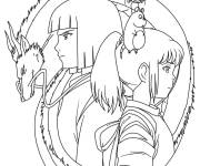 Coloriage Anime Spirited Away de Studio Ghibli