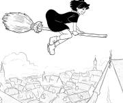 Coloriage Broom Ride du Studio Ghibli