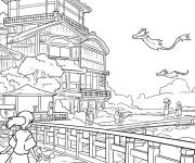 Coloriage Ghibli Le voyage de Chihiro